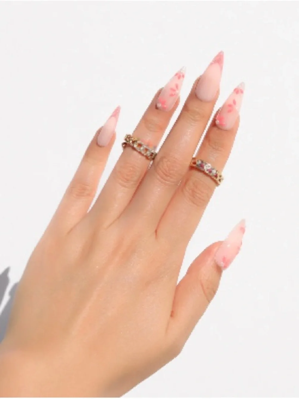 FLOWER TOSS Long Stiletto Press-On Nails Nail Reformation